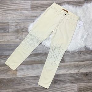 Joes Jeans Ivory Eyelet Skinny Ankle